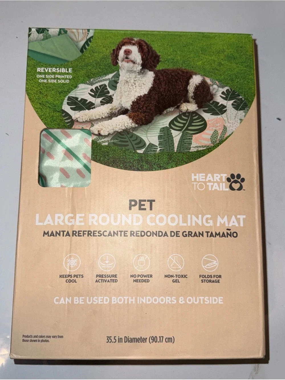 HearttoTail Large Round Cooling Mat Large Portable Mat For Outdoor & Indoor New